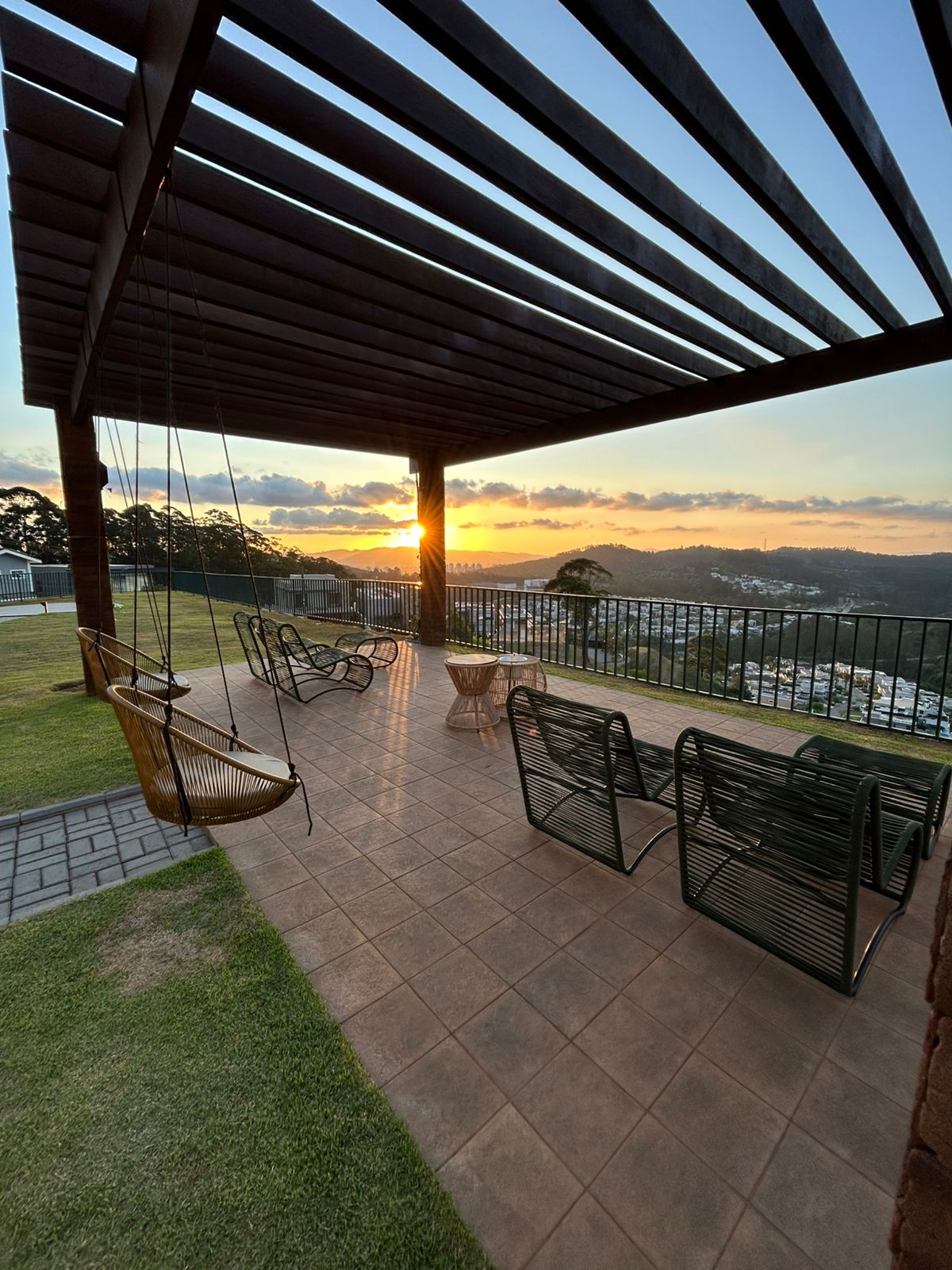 Pôr do sol visto do mirante do Campos do Conde